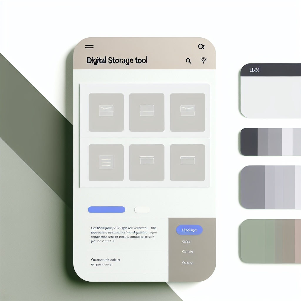 Storage planning app interface